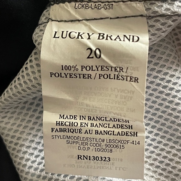 LUCKY BRAND Men's Boy's dark blue pineapple skull shorts NWT, size 20 - Picture 2 of 13